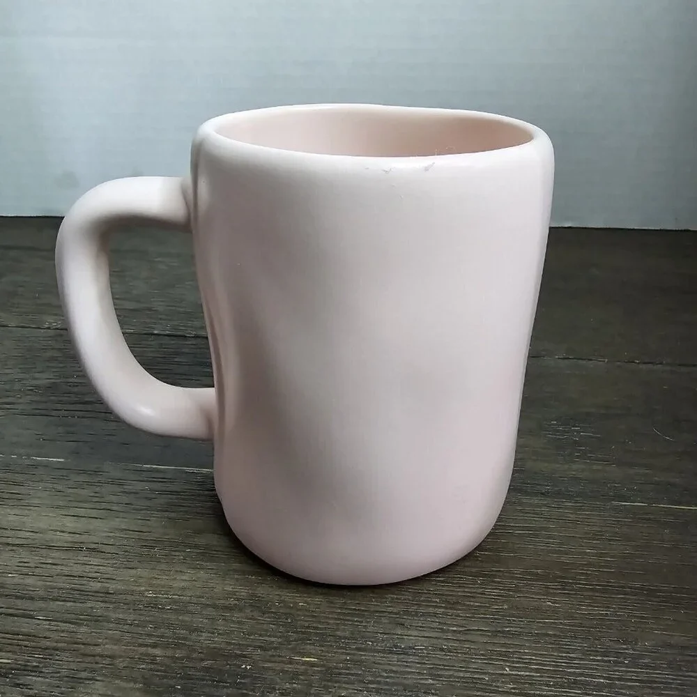 Rae Dunn Artisan Soul Mate Pink Coffee Mug Valentine's Day Farmhouse Magenta